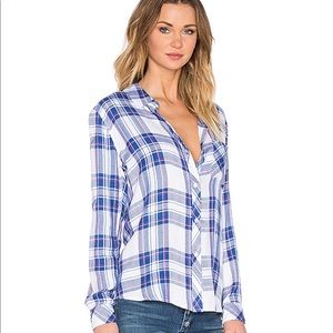 Rails Hunter Blue Plaid Button Down Shirt